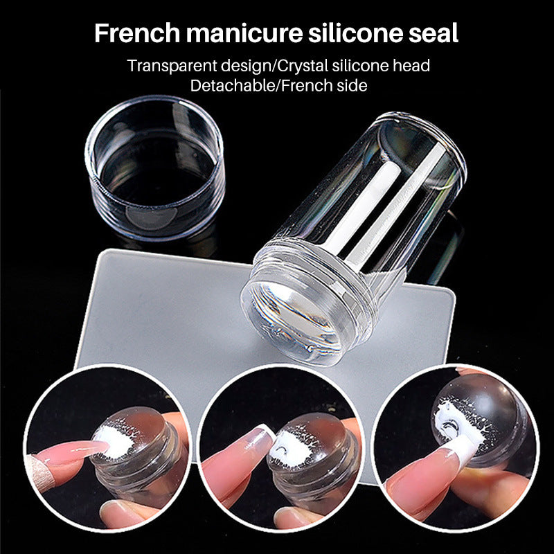 Nail Art Clear Silicone Stamper Set