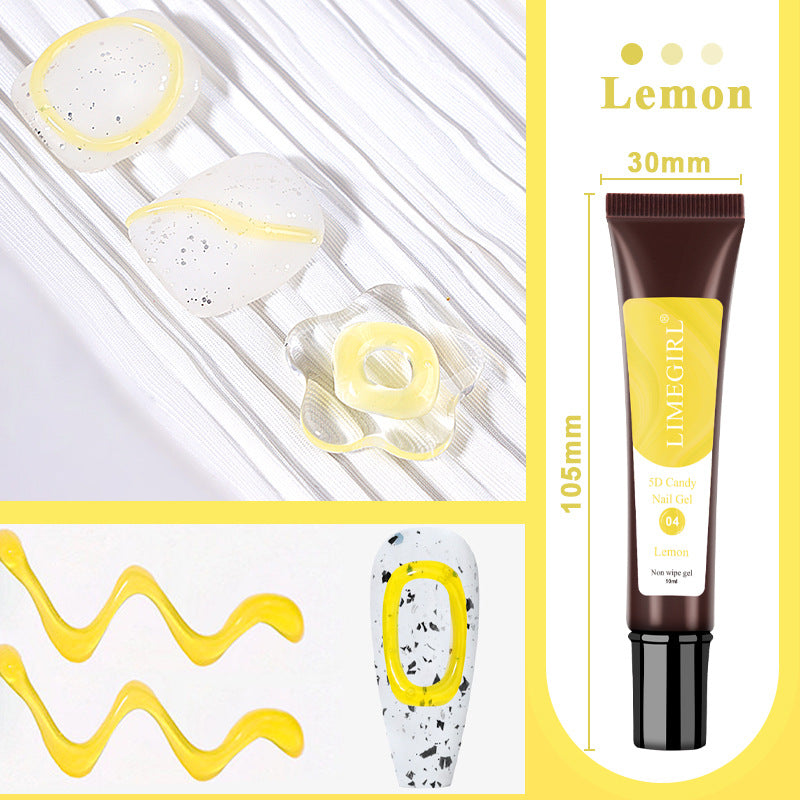 5D 3D Candy Gel | Solid Nail Polish Gel | Clear Sculpting 3D Gel