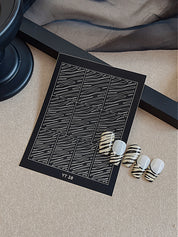 Beginner DIY Hollow Nail Art Sticker Spray Painting: Ethereal French Heart Butterfly Moon Stamping Template Sticker Aid Tool.