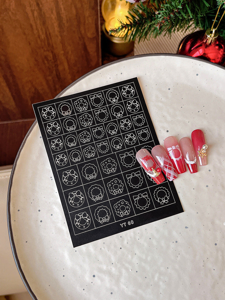 Beginner DIY Hollow Nail Art Sticker Spray Painting: Ethereal French Heart Butterfly Moon Stamping Template Sticker Aid Tool.