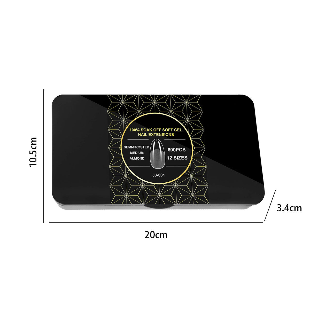 600pcs Half-Matte Seamless Nail Tips Set – Natural Fit, Premium Press-On Perfection