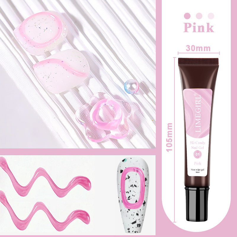 5D 3D Candy Gel | Solid Nail Polish Gel | Clear Sculpting 3D Gel