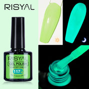 Glow-in-the-Dark Gel Polish - For Neon Star Nails, Long-Lasting Luminous Effect in Dark, 12 Colors Available
