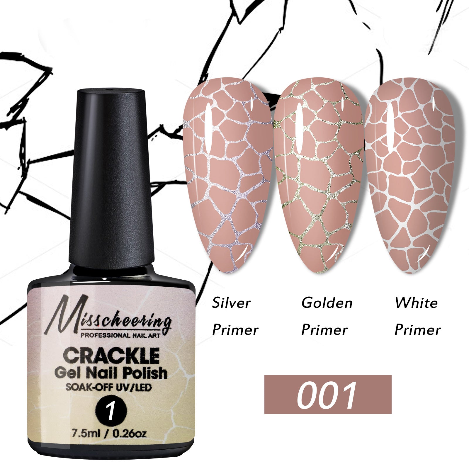 LED Crack Nail Polish for Stylish Ice-Crack Manicure