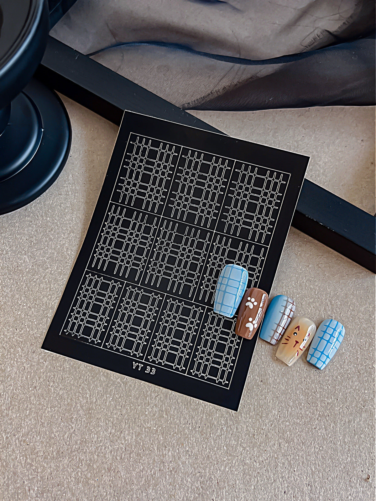 Beginner DIY Hollow Nail Art Sticker Spray Painting: Ethereal French Heart Butterfly Moon Stamping Template Sticker Aid Tool.