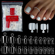 500-Piece Natural Toenail Press-On Set | Salon-Quality Fake Toenails for Effortless Pedicures