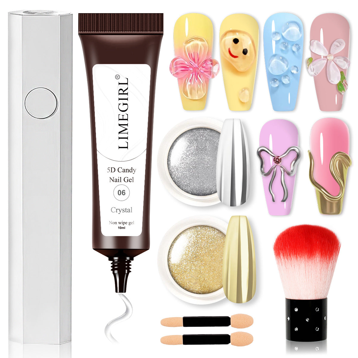 5D 3D Candy Gel | Solid Nail Polish Gel | Clear Sculpting 3D Gel