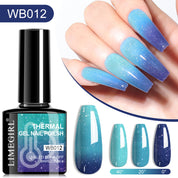 12 Colors Dopamine Neon Candy Gel Polish Set - Glitter Temperature-Changing Nail Polish Kit