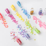 48-Color Glass Jar Nail Art Kit - Hex Glitter, Caviar Beads & Sparkling Sequins for DIY Nail Design