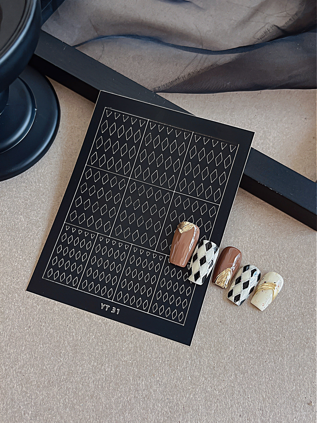 Beginner DIY Hollow Nail Art Sticker Spray Painting: Ethereal French Heart Butterfly Moon Stamping Template Sticker Aid Tool.