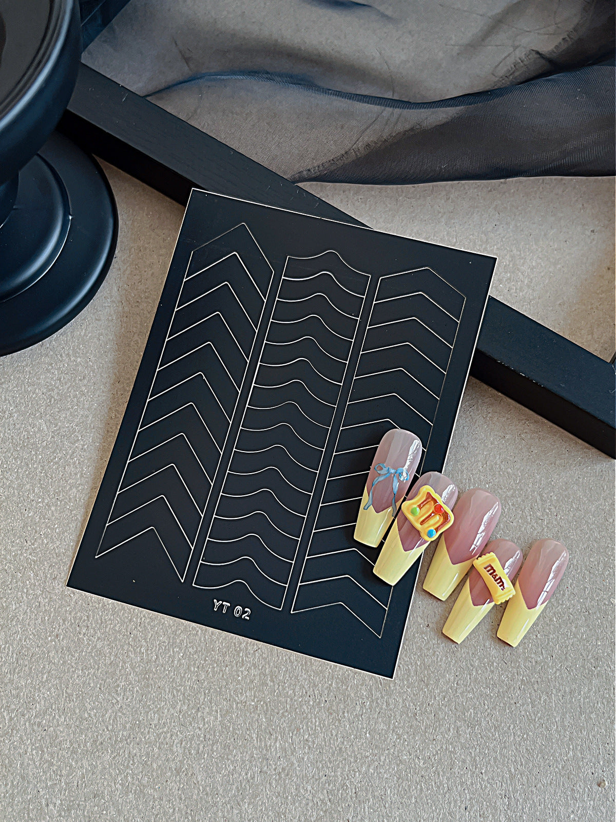 Beginner DIY Hollow Nail Art Sticker Spray Painting: Ethereal French Heart Butterfly Moon Stamping Template Sticker Aid Tool.