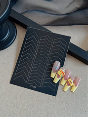 Beginner DIY Hollow Nail Art Sticker Spray Painting: Ethereal French Heart Butterfly Moon Stamping Template Sticker Aid Tool.