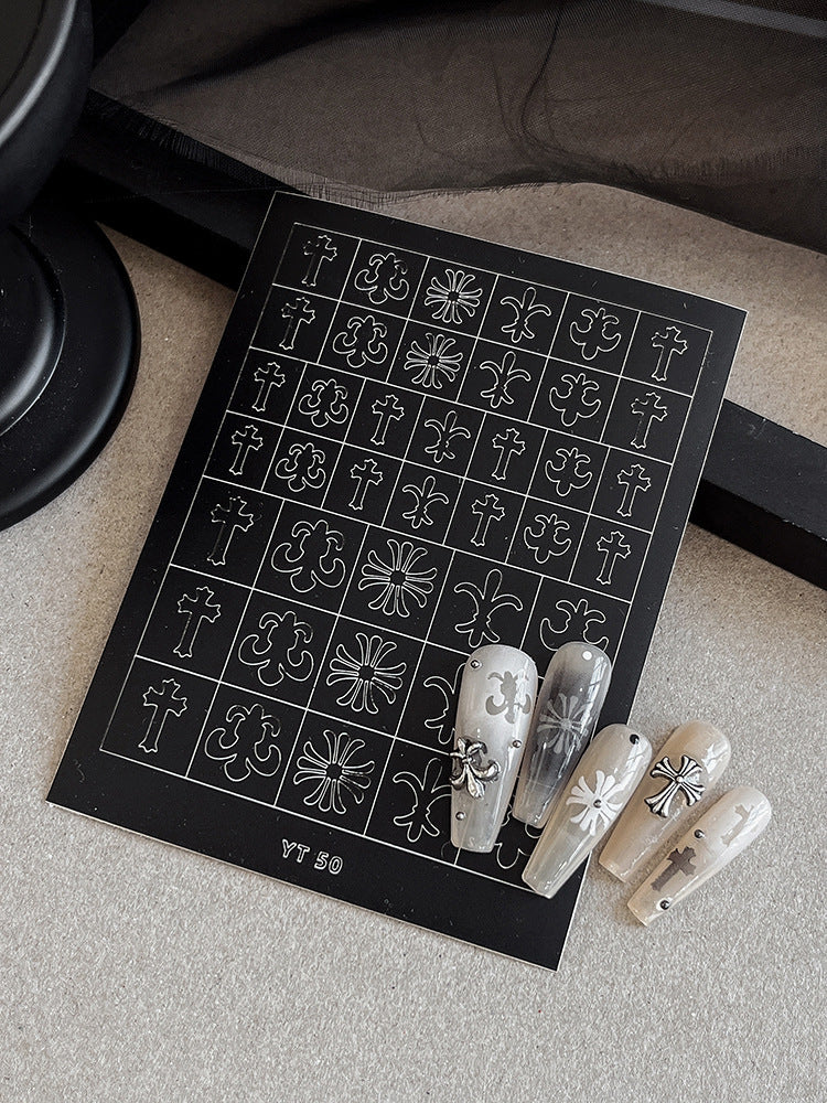 Beginner DIY Hollow Nail Art Sticker Spray Painting: Ethereal French Heart Butterfly Moon Stamping Template Sticker Aid Tool.