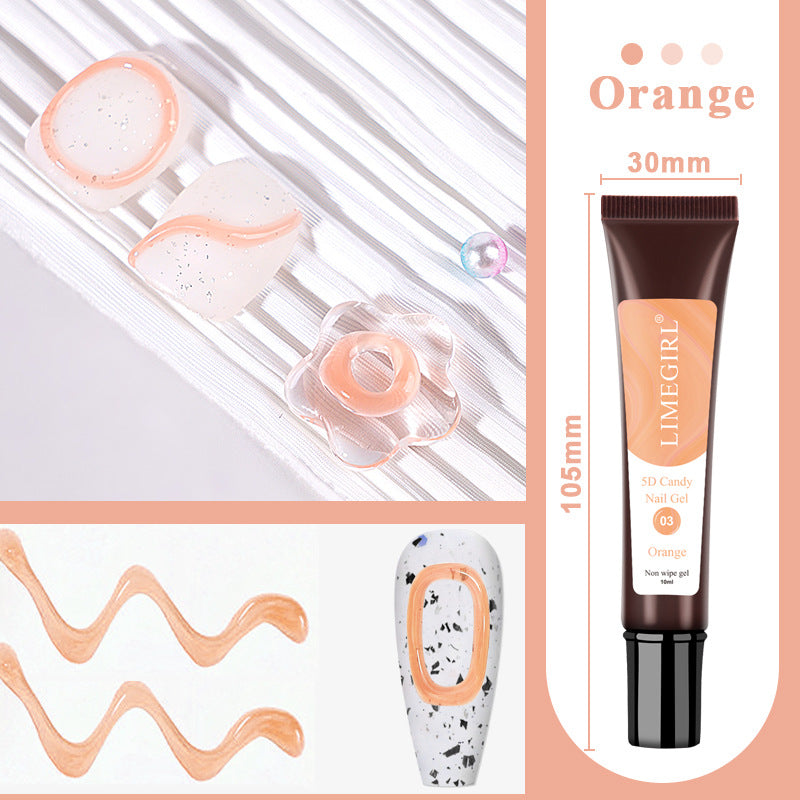 5D 3D Candy Gel | Solid Nail Polish Gel | Clear Sculpting 3D Gel