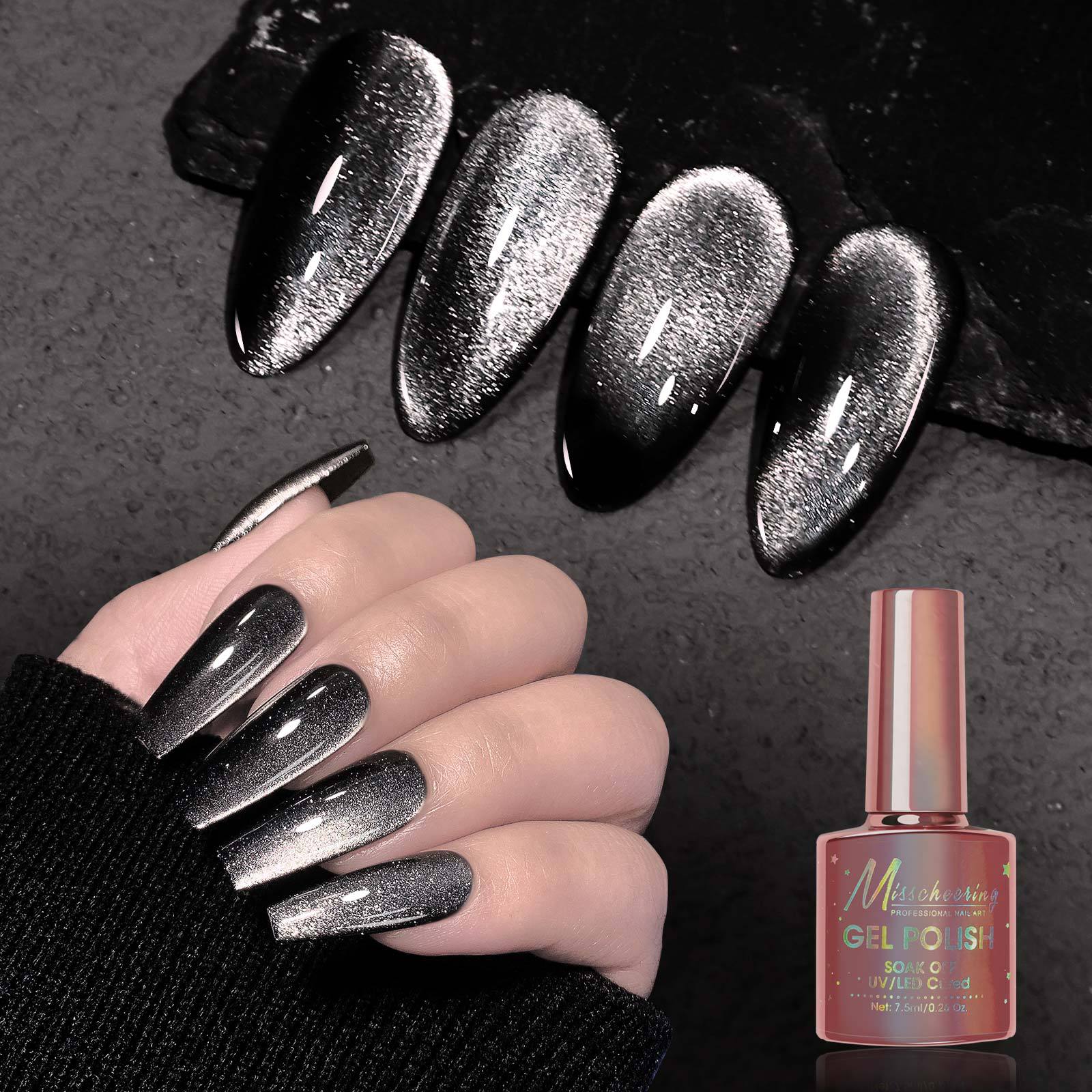 Black Crystal Cat Eye Gel - Dark Fairy Nail Polish