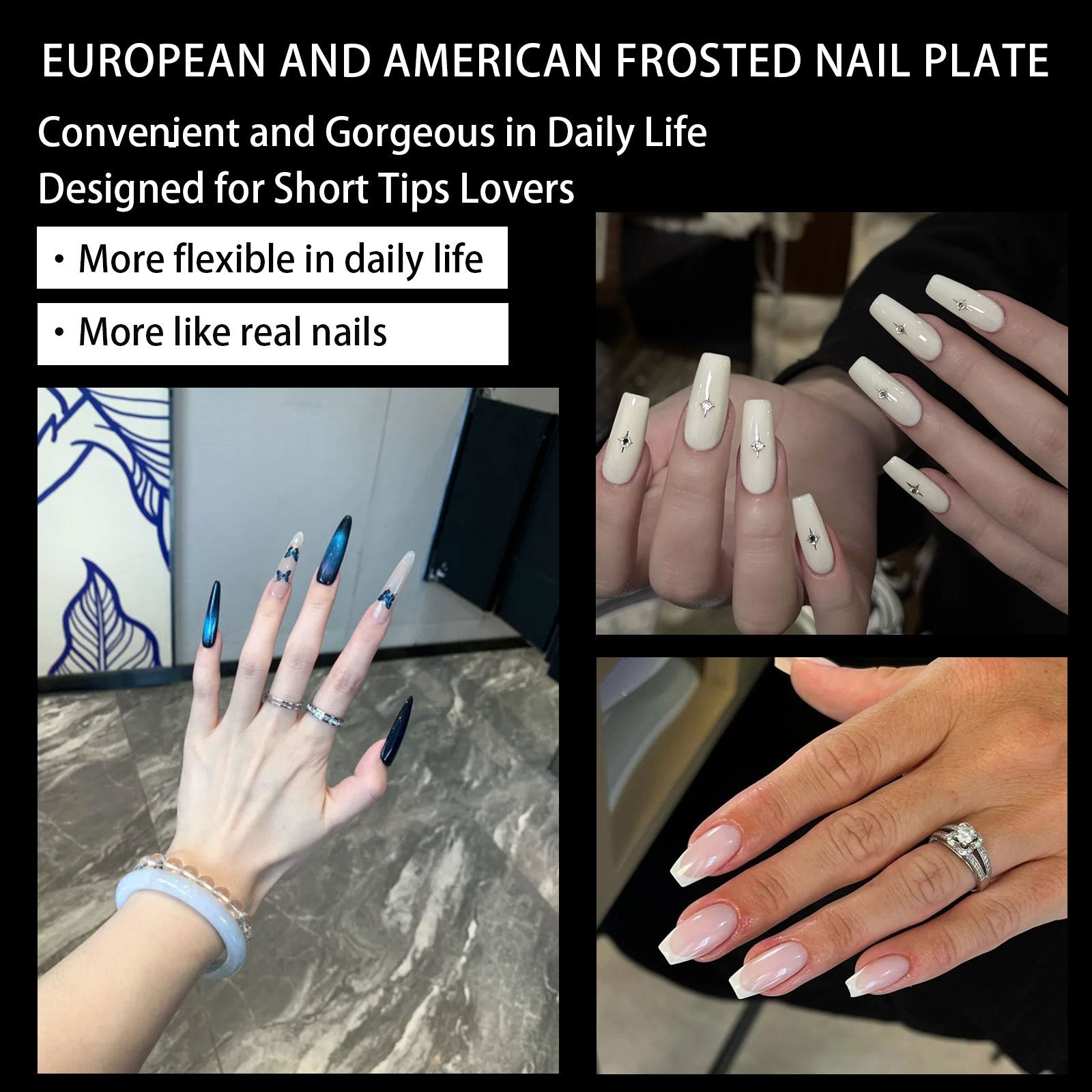 600pcs Half-Matte Seamless Nail Tips Set – Natural Fit, Premium Press-On Perfection