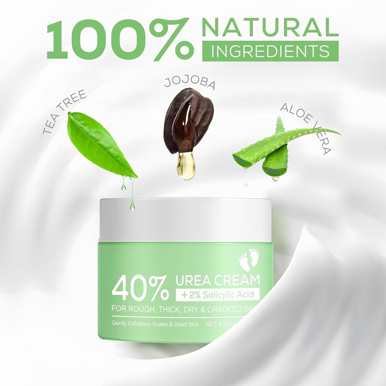40% Urea + 2% Salicylic Acid Hand & Foot Cream | "One-Step Polish" for Dry, Cracked Skin