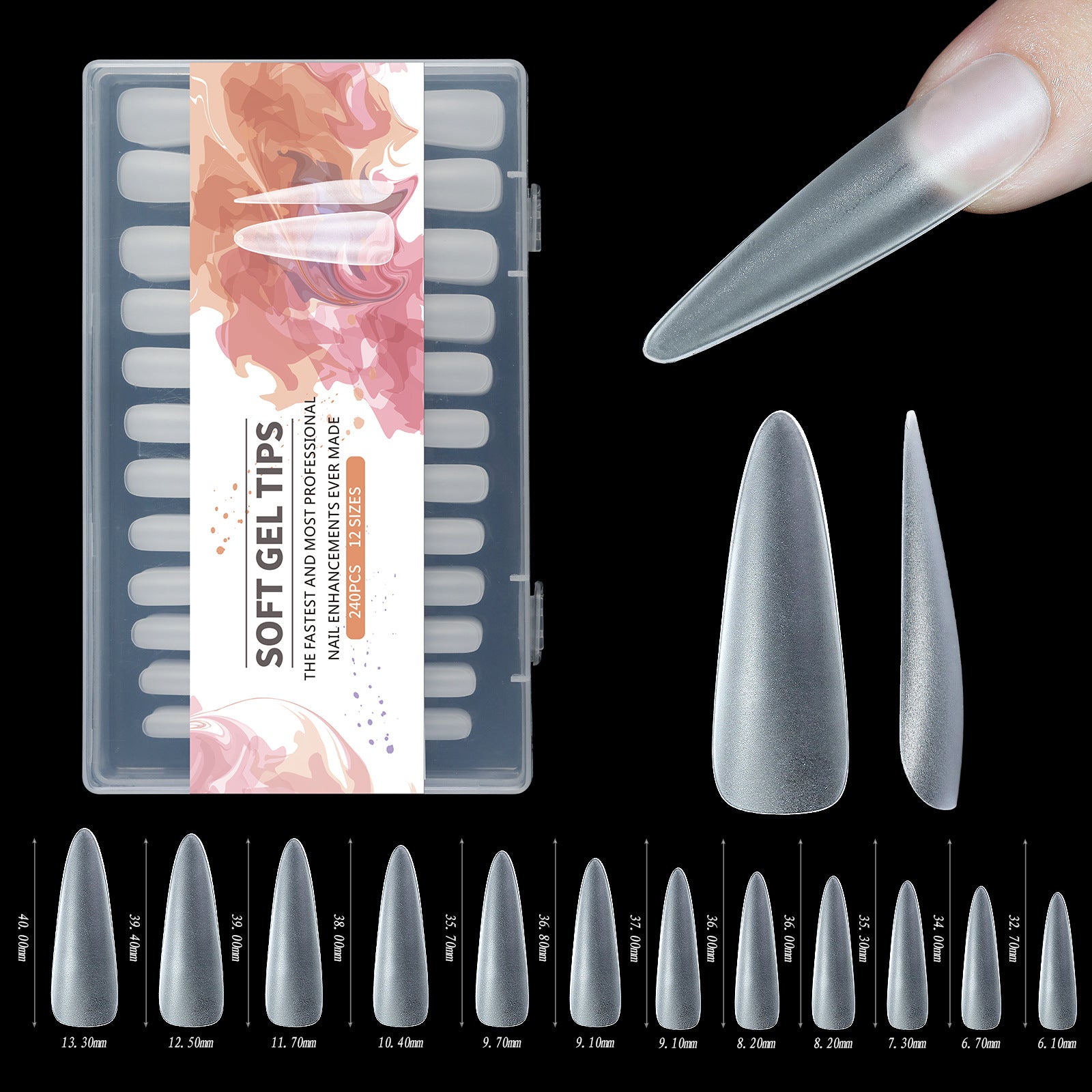 4th Gen Thin Dog Trapezoid Nail Tips - T-Shape No-File Glueless Press-On Nails