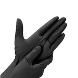 100-Piece Black Nitrile Gloves for Nail Art | Disposable & UV/LED Lamp Protection