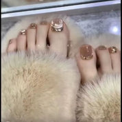 120PCS Electroplated Toenail Set – Pre-sized S/M/L