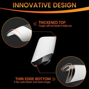 French Tip Fake Nails with Handle - White & Nude Glueless Press-On