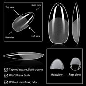 600pcs Half-Matte Seamless Nail Tips Set – Natural Fit, Premium Press-On Perfection