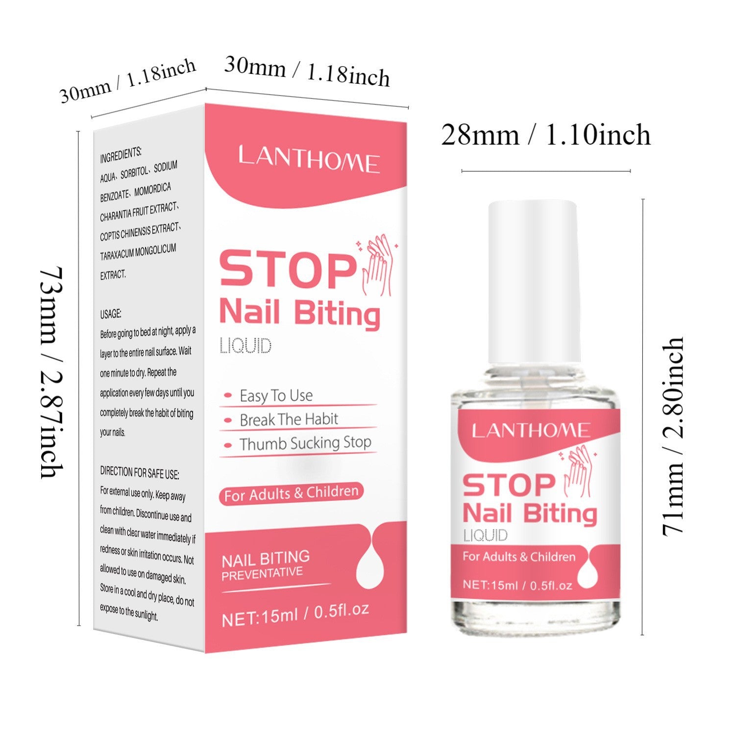 Nail Bite Disoder Anti-Nail Biting Solution – Safe, Bitter Formula to Help Break Nail Bi ...