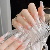 Beginner DIY Hollow Nail Art Sticker Spray Painting: Ethereal French Heart Butterfly Moon Stamping Template Sticker Aid Tool.