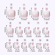 120pcs Ombre French Tip Press-On Toe Nails - Spray Gradient Matte Pedicure Set