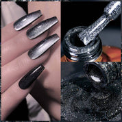 Black Crystal Cat Eye Gel - Dark Fairy Nail Polish