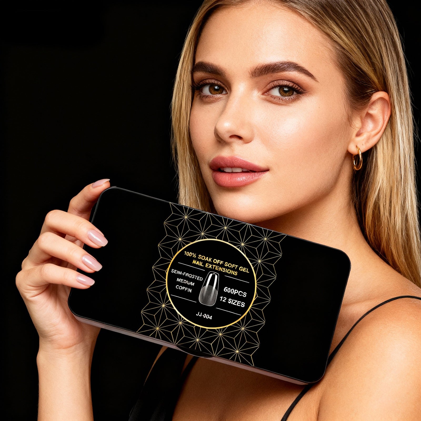 600pcs Half-Matte Seamless Nail Tips Set – Natural Fit, Premium Press-On Perfection