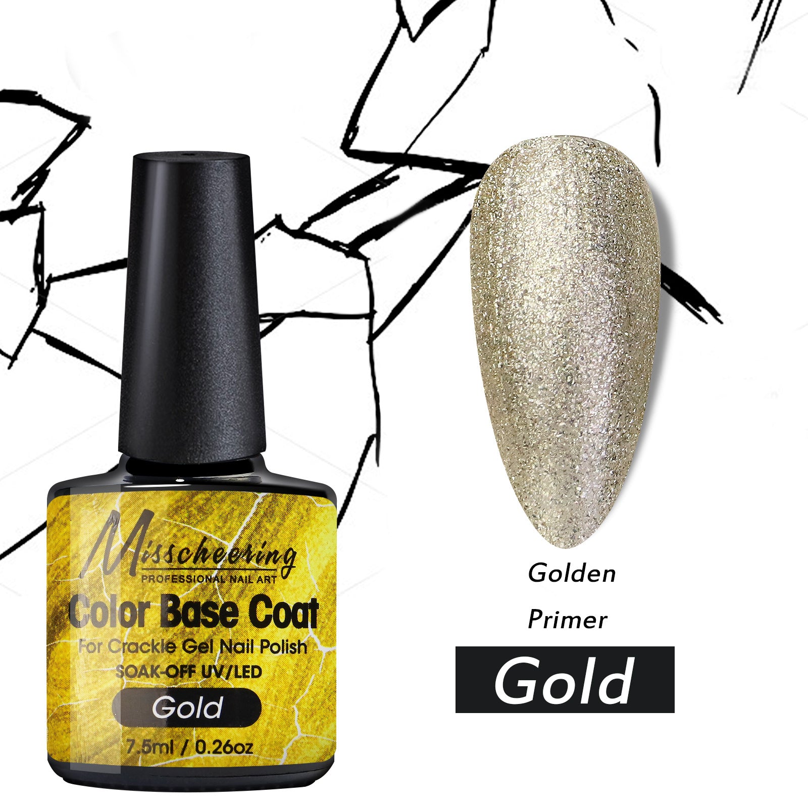 LED Crack Nail Polish for Stylish Ice-Crack Manicure
