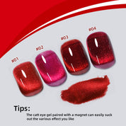 Ruby Cat Eye Gel - Winter Red Crystal Nail Polish