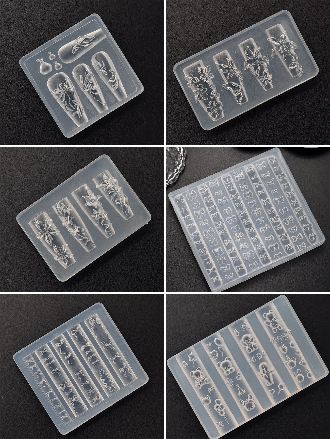 3D Nail Art Silicone Molds Set | Create Fairy-Style Embossed Nails Effortlessly