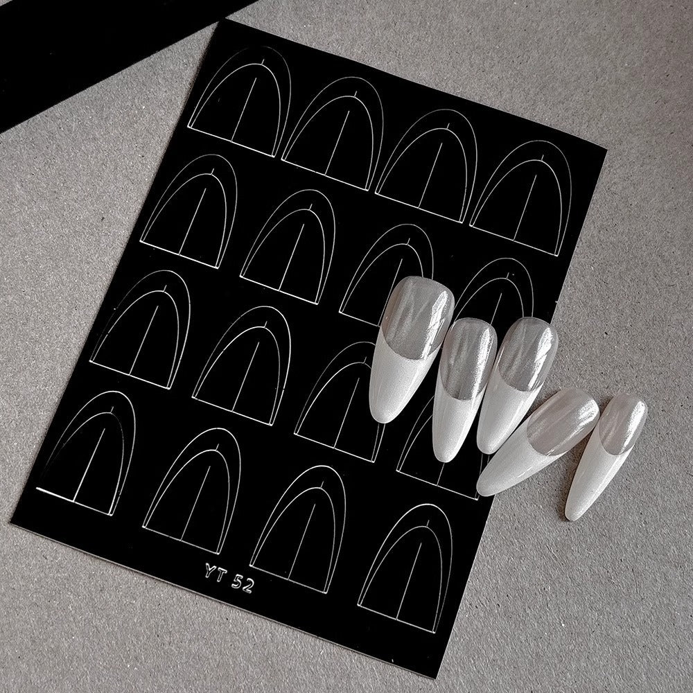 Beginner DIY Hollow Nail Art Sticker Spray Painting: Ethereal French Heart Butterfly Moon Stamping Template Sticker Aid Tool.