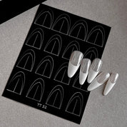 Beginner DIY Hollow Nail Art Sticker Spray Painting: Ethereal French Heart Butterfly Moon Stamping Template Sticker Aid Tool.