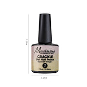 Crackle Nail Gel (3 Bases 10 Colors) - Quick-Dry UV/LED Crack Nail Polish for Stylish Ice-Crack Manicure