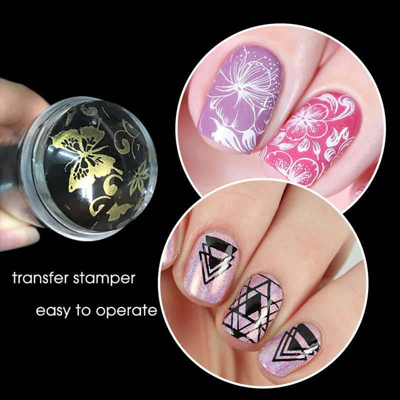 Nail Art Clear Silicone Stamper Set