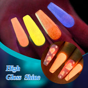 Glow-in-the-Dark Gel Polish - For Neon Star Nails, Long-Lasting Luminous Effect in Dark, 12 Colors Available