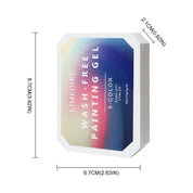 9-Grid Monet Garden Nail Art Sticker - Macaron Gradient Watercolor Design, No-Wipe Gel Colors