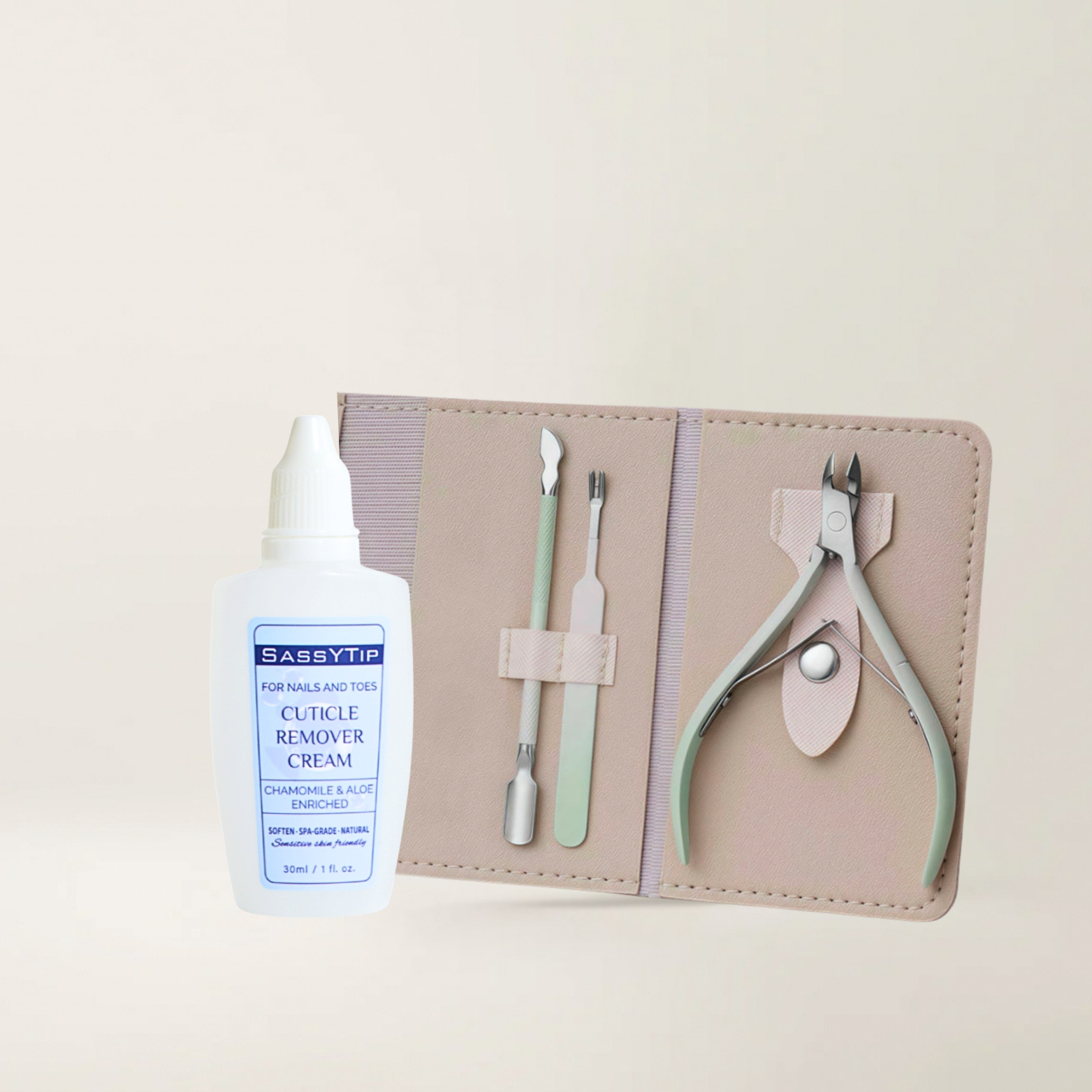 SassyTip Pro Cuticle  Kit: Precision Scissors & Cuticle  Cream