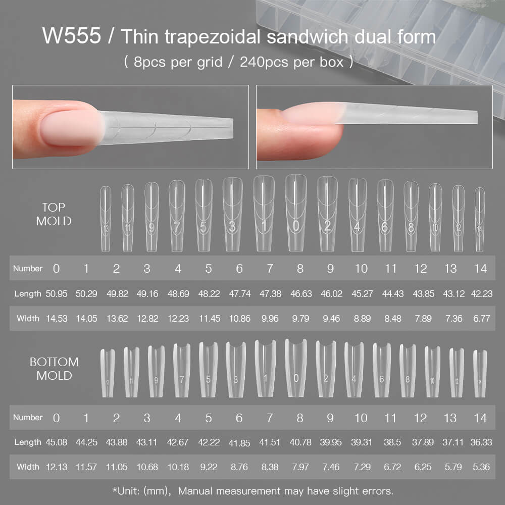 Sandwich Nail Extensions-Dual Forms