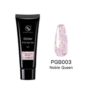 Glitter Poly Nail Gel, Extensions with Sparkle