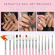 Nail Artist-Recommended DIY Brush Set – 11Pcs Complete Kit