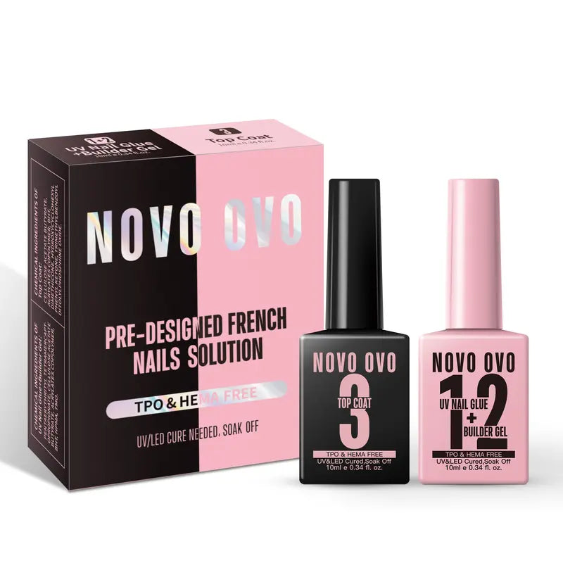 NOVO OVO 300Pcs Soft Gel Toe Nail Tips – Full Kit