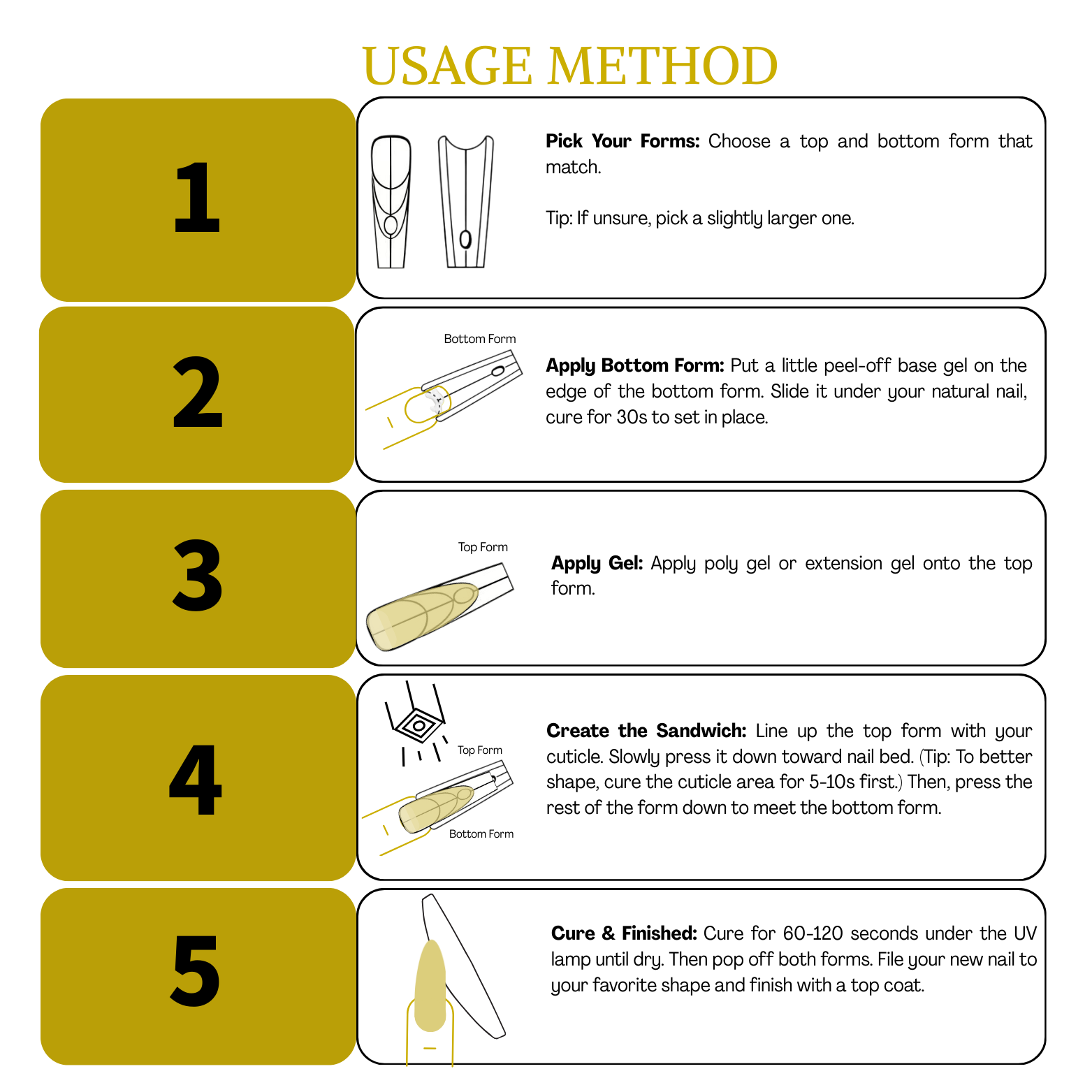 Sandwich Nail Extensions-Dual Forms