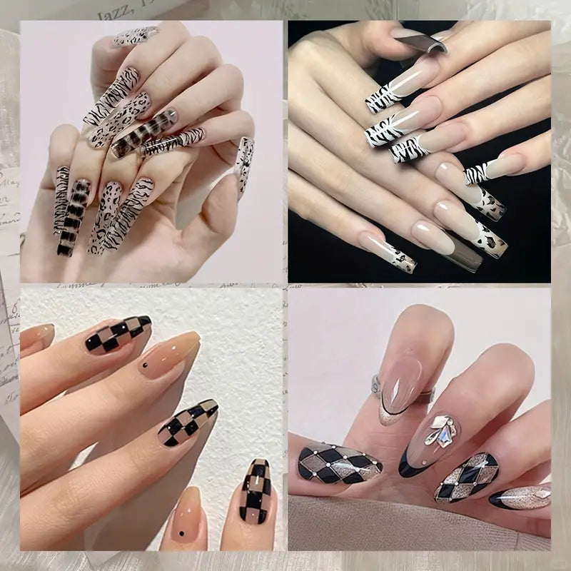 Beginner DIY Hollow Nail Art Sticker Spray Painting: Ethereal French Heart Butterfly Moon Stamping Template Sticker Aid Tool.