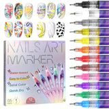 💗 Mothers Day Special: 50% Off (Limited Time!)-🎨12 Colors Nail Art Pens Set
