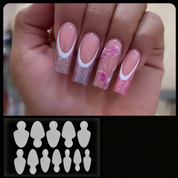Reusable Nail Art Stencils for French Manicure
