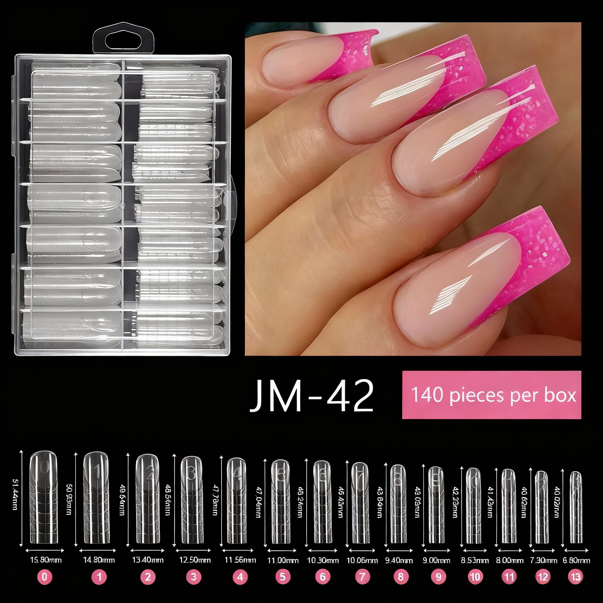 120PCS Multi-Size Nail Extension Tips Set